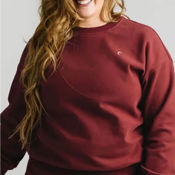 Zyia Claret Relaxation Crewneck Sweatshirt - Picture 2 of 7